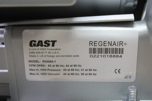 NEW GAST REGENAIR AIR BLOWER R3305A-1