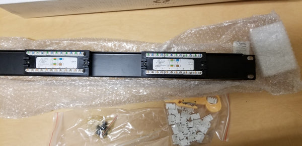 Monoprice 19" 12 Port Patch Panel MP-C6U8BBH12 7252