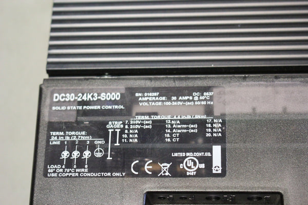 UNUSED WATLOW SOLID STATE POWER CONTROL DC30-24K3-S000