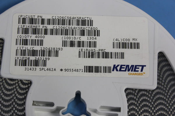 4000Pcs Kemet C1206C564K5RAC7800 Multilayer Ceramic Capacitor