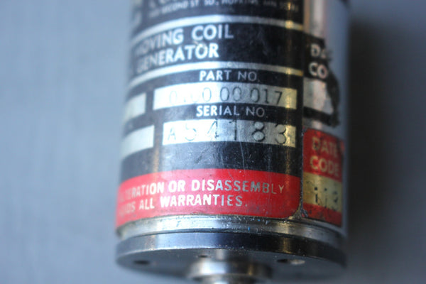 ELECTRO-CRAFT MCM® MOVING COIL TACH GENERATOR M100 0100-00-017