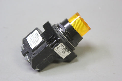 UNUSED SIEMENS 52BL4E9XB BLACK MAX PILOT LIGHT LAMP LED AMBER