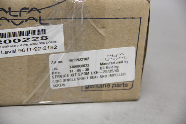 NEW ALFA LAVAL SINGLE SHAFT SEAL KIT & IMPELLER SCREW 9611922182