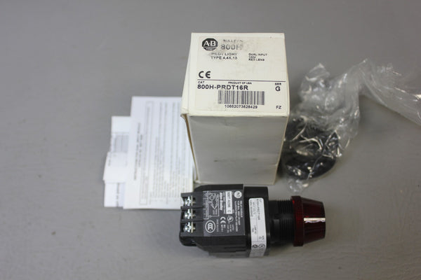 NEW ALLEN BRADLEY RED PILOT LIGHT 800H-PRDT16R SER. G