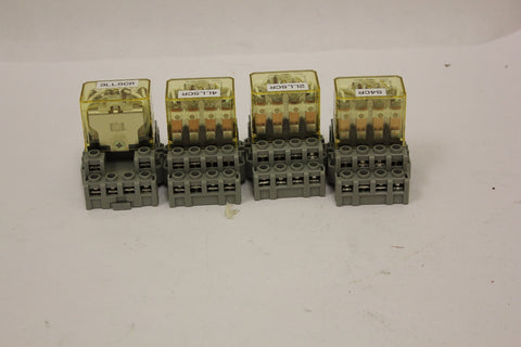 Lot 4 Idec SH4B-UL Relay Relays 120 VAC w/ Base