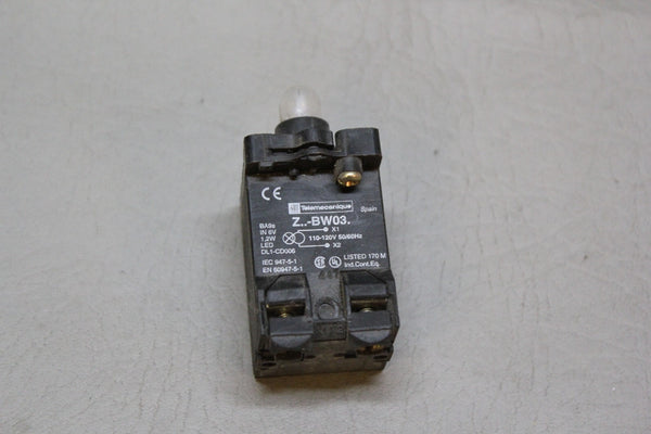TELEMECHANIQUE Z..-BW03 110-120V PILOT LIGHT BLOCK (C)