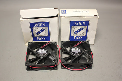NEW LOT OF 2 ORION BRUSHLESS DC FANS OD8025-24HBX