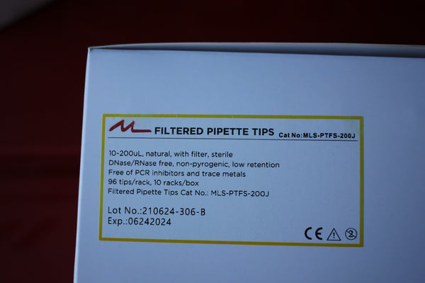 NEW BOX 960 MARATHON 10-200uL PIPETTE TIPS WITH FILTER MLS-PTFS-200J