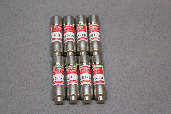 LOT OF 8 LITTELFUSE KLDR-1-1/4A FUSES