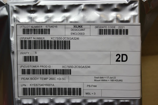 5 NEW XILINX SPARTAN 7 FPGA XC7S50-2CSGA324I FACTORY SEALED