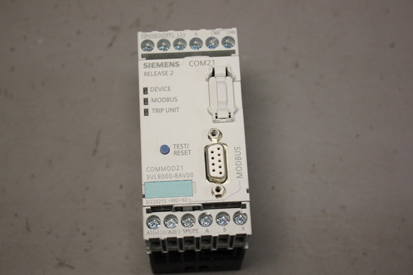 UNUSED SIEMENS COM21 MODULE WITH MODBUS 3VL9000-8AV00