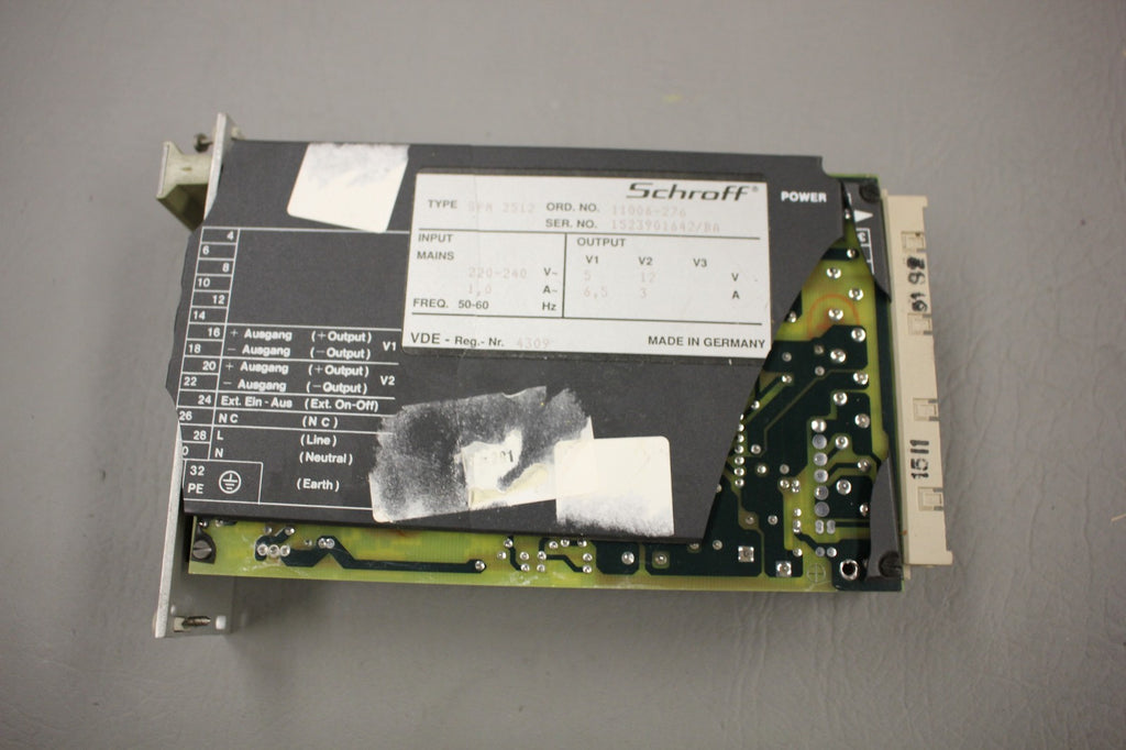 SCHROFF POWER SUPPLY OUTPUT SPM 2512
