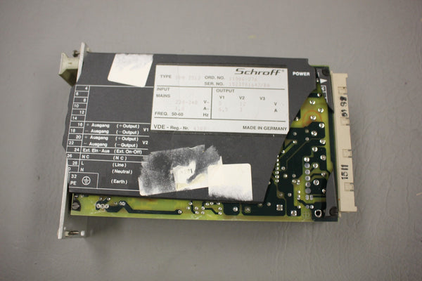 SCHROFF POWER SUPPLY OUTPUT SPM 2512