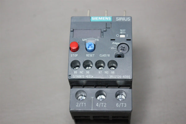 UNUSED SIEMENS OVERLOAD RELAY 3RU2126-4DB0