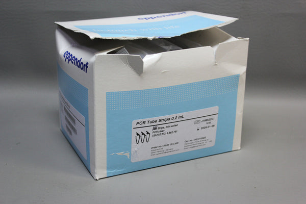 60 - NEW Eppendorf 951010022 0.2mL PCR Tube Strips, 8-Tube Strip Thin Walled