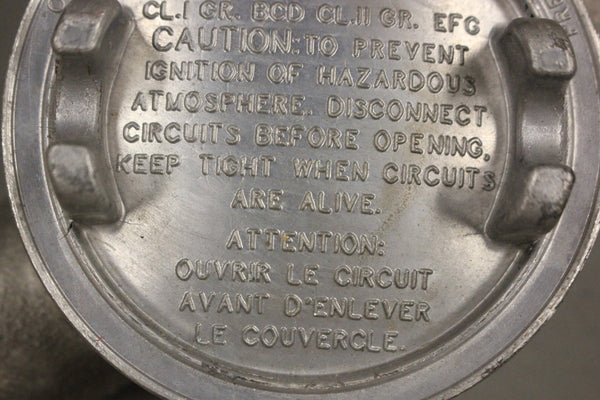EATON CROUSE EXPLOSION PROOF OUTLET