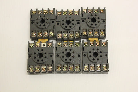 (6) Young Electronics 8 Pin Relay Socket DS-8-A 