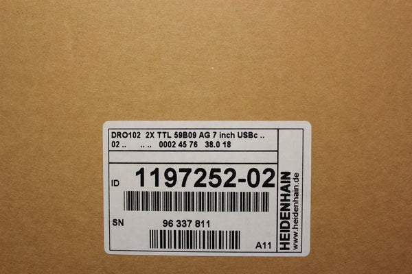 New ACU-RITE/HEIDENHAIN DIGITAL READOUT DRO 102 2X