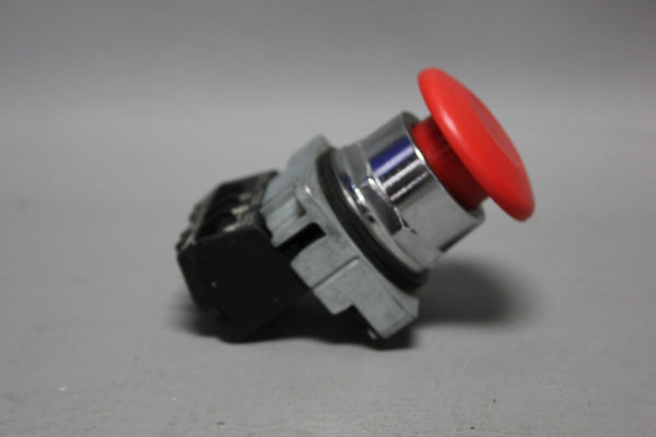 SIEMENS RED MUSHROOM HEAD EMERGENCY STOP PUSH BOTTOM 52PP22W2A W/52BJK