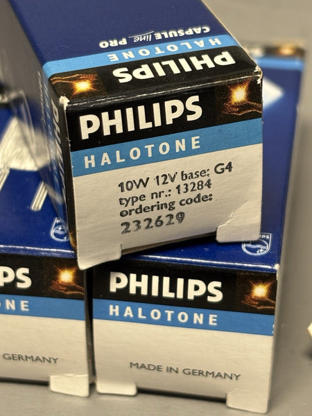 Lot Of 4 Philips 232629, 10W 12V Base G4 UV Block Halogen Lamp