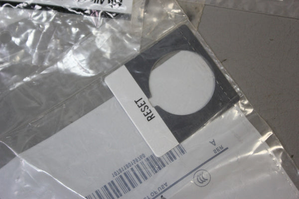 NEW LOT OF  8 ALLEN BRADLEY  RESET LEGEND PLATES P/N: 800T-X538 A