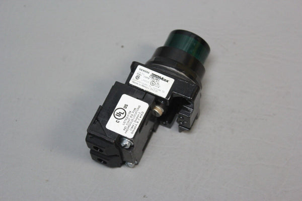 NEW SIEMENS FULL VOLTAGE INDICATOR PILOT LIGHT GREEN 52BL4E3 BLACK MAX