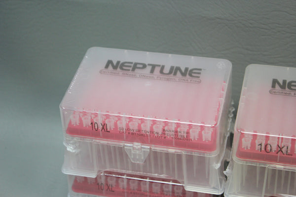 LOT OF 4 NEPTUNE BARRIER TIPS 10XL BT10XLS3 LOW RETENTION PRE-STERILE
