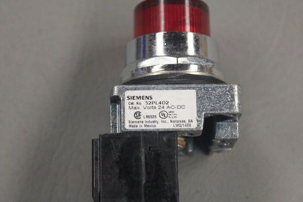 SIEMENS OIL TIGHT PILOT LIGHT 52PL4D2 52AAF