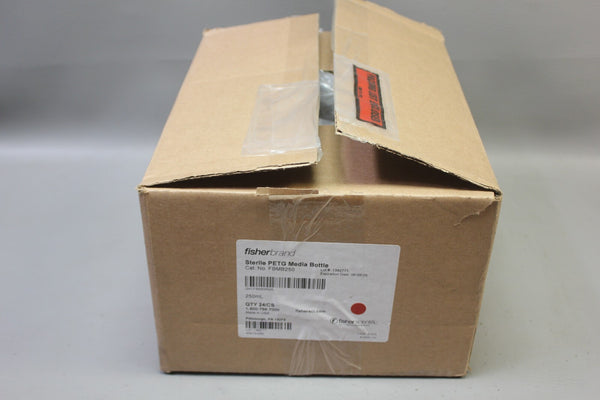 FISHER BRAND STERILE PETG MEDIA BOTTLE 250ML FBMB250 24PCS