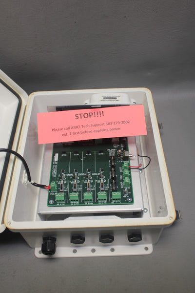 AMCI SMU SATELLITE MONITORING UNIT SATALARM W/SKYWAVE MODEM & SUNWIZE SOLAR PANE
