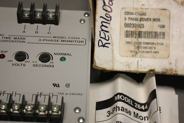 NEW TIME MARK 3 PHASE MONITOR  C2644