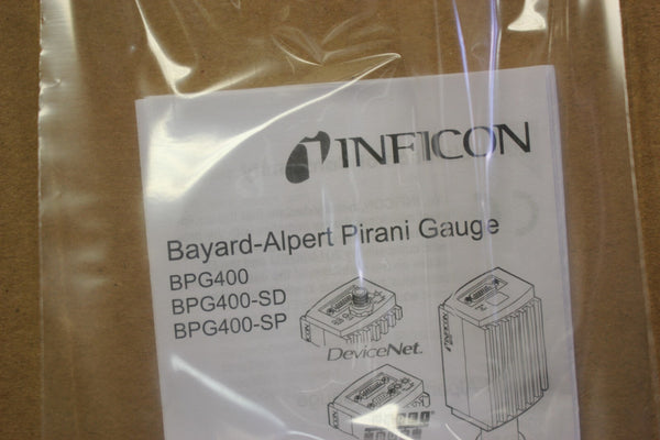 NEW INFICON BAYARD-ALPERT PIRANI GAUGE BPG400 354-490
