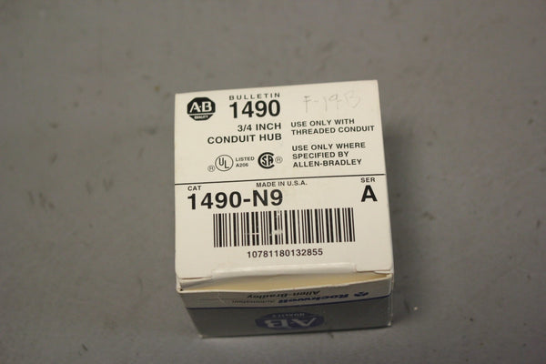 NEW ALLEN BRADLEY BULLETIN 1490-N9  3/4 CONDUIT HUB