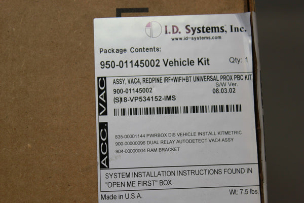 NEW ID SYTEMS VEHICLE ASSET COMMUNICATOR