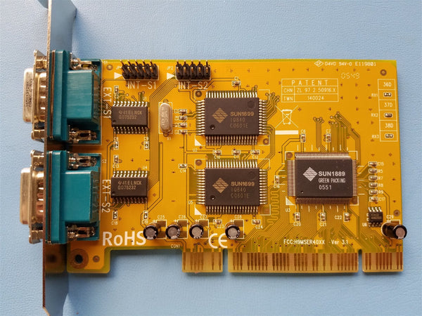 SUNIX UNIVERSAL PCI DUAL RS-232 SERIAL COMMUNICATION BOARD 
