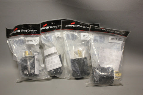 LOT OF 4 NEW COOPER WIRING DEVICES LOCKING PLUGS L1420P