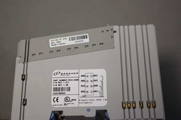 DANAHER SYQNET I/O RACK WITH 6 MODULES (1) TSIO-1001 (4) TSIO-4005 (1)TSIO-4006