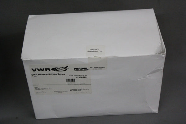 NEW BOX 500 VWR 1.7mL MICROCENTRIFUGE TUBES 87004-268