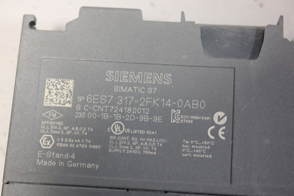 SIEMENS SIMATIC S7-300 CPU 6ES7 317-2FK14-0AB0