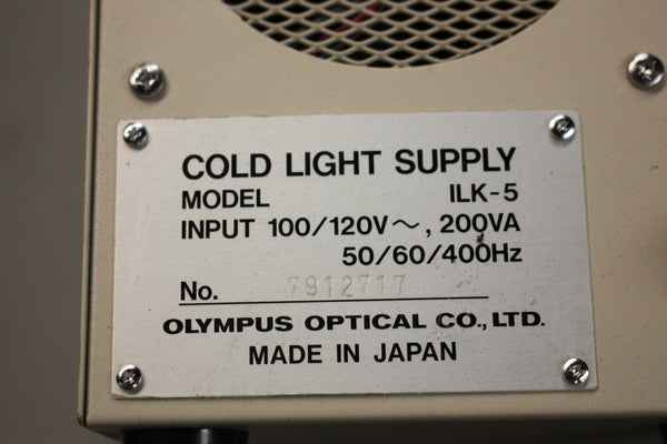 OLYMPUS COLD LIGHT SUPPLY ILK-5 120V