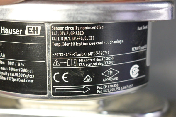 ENDRESS HAUSER PROMASS A FLOWMTER 83A01-5W53/0