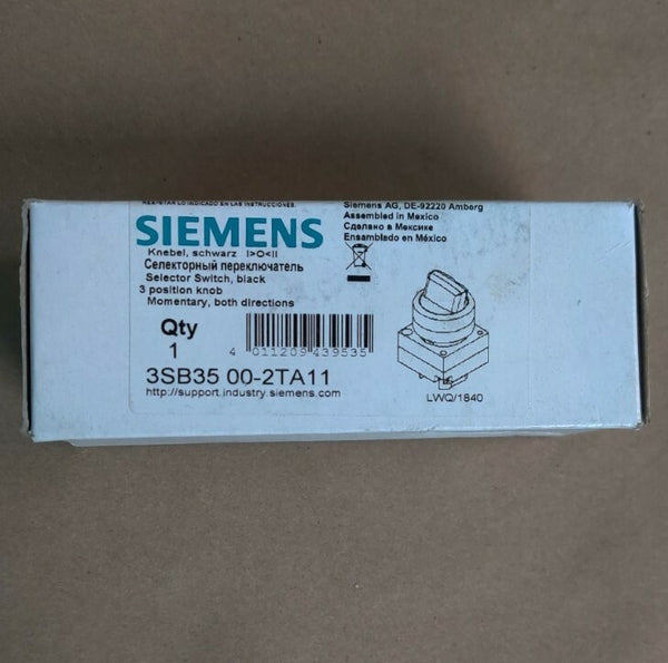 NEW siemens 3SB35 00-2TA11 Black Selector switch 