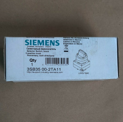 NEW siemens 3SB35 00-2TA11 Black Selector switch 