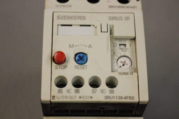 SIEMENS SIRIUS 3RU1136-4FB0 THERMAL OVERLOAD RELAY