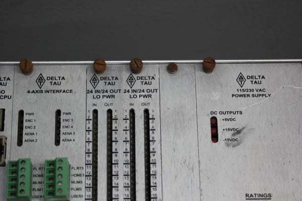 DELTA TAU MOTION CONTROL RACK WITH CPU & MODULES
