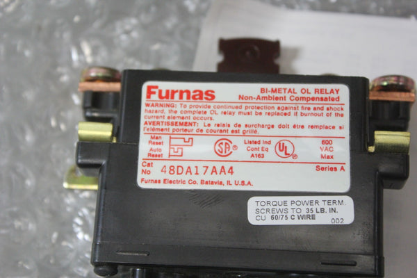 NEW FURNAS THERMAL OVERLOAD RELAY 48DA17AA4