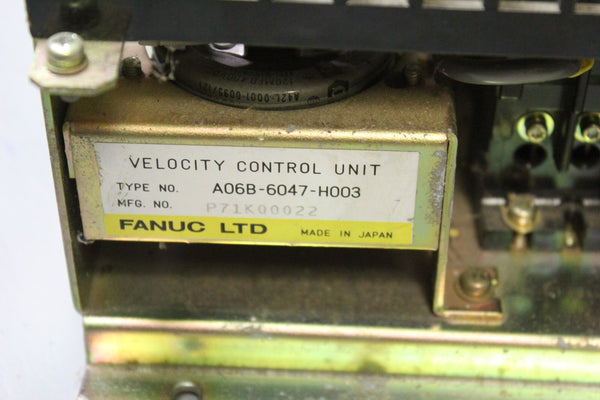 FANUC VELOCITY CONTROL UNIT  p/n: A06B-6047-H003