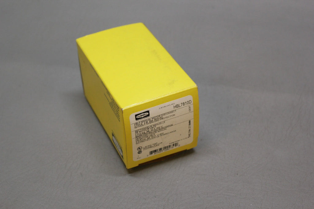 HUBBELL HBL7810D MANUAL MOTOR DISCONNECT SWITCH