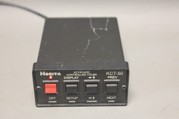Horita KCT-50 Keyboard Controlled Titler Character Generator With Power Supply