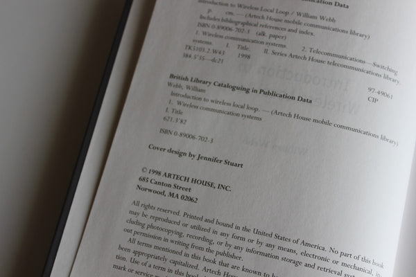 Introduction to Wireless Local Loop by William Webb